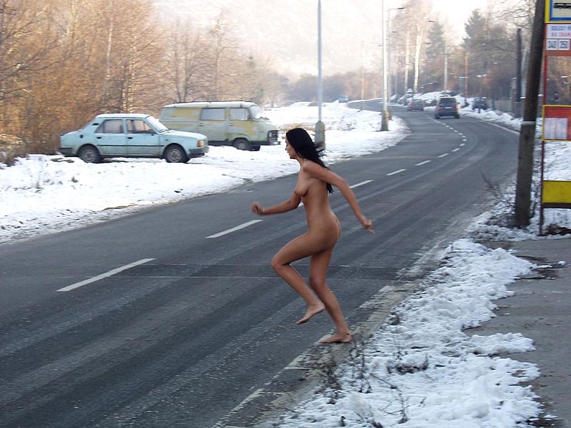 Naked girl at public 14