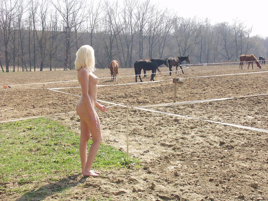 Naked girl at public 16