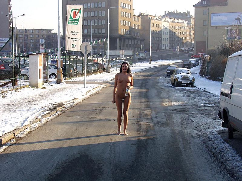 Naked girl at public 15