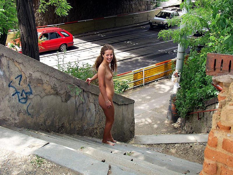 Naked girl at public 17