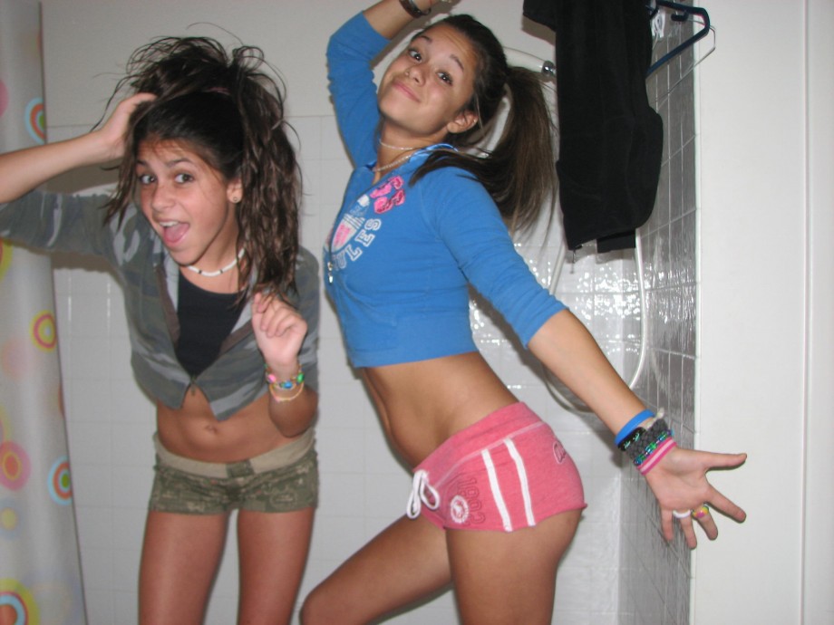 Lesbian - two young girls making fun