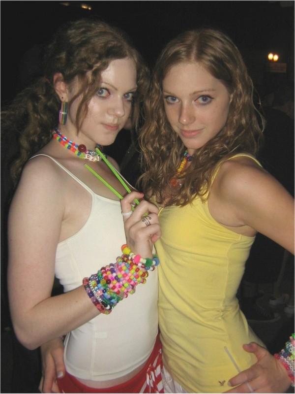 Lesbian - two young girls making fun