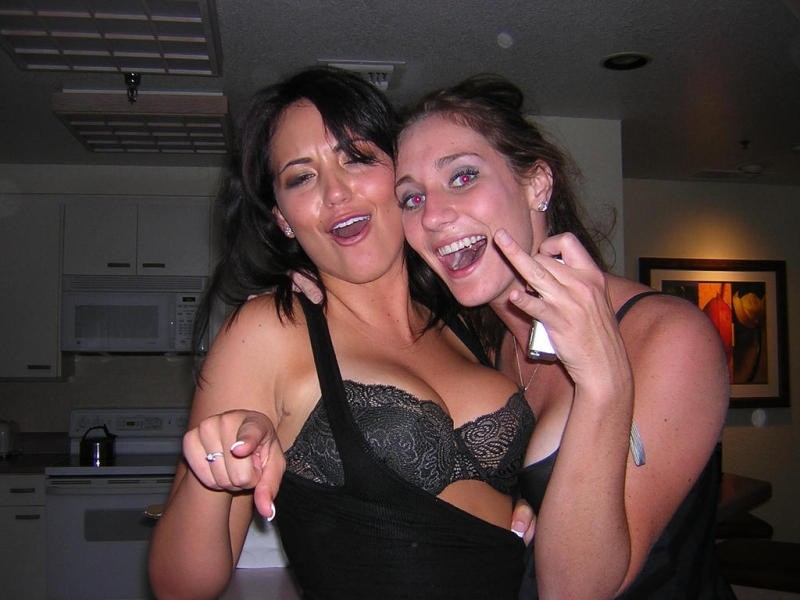 Young girls flashing at party