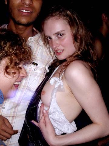 Young girls flashing at party