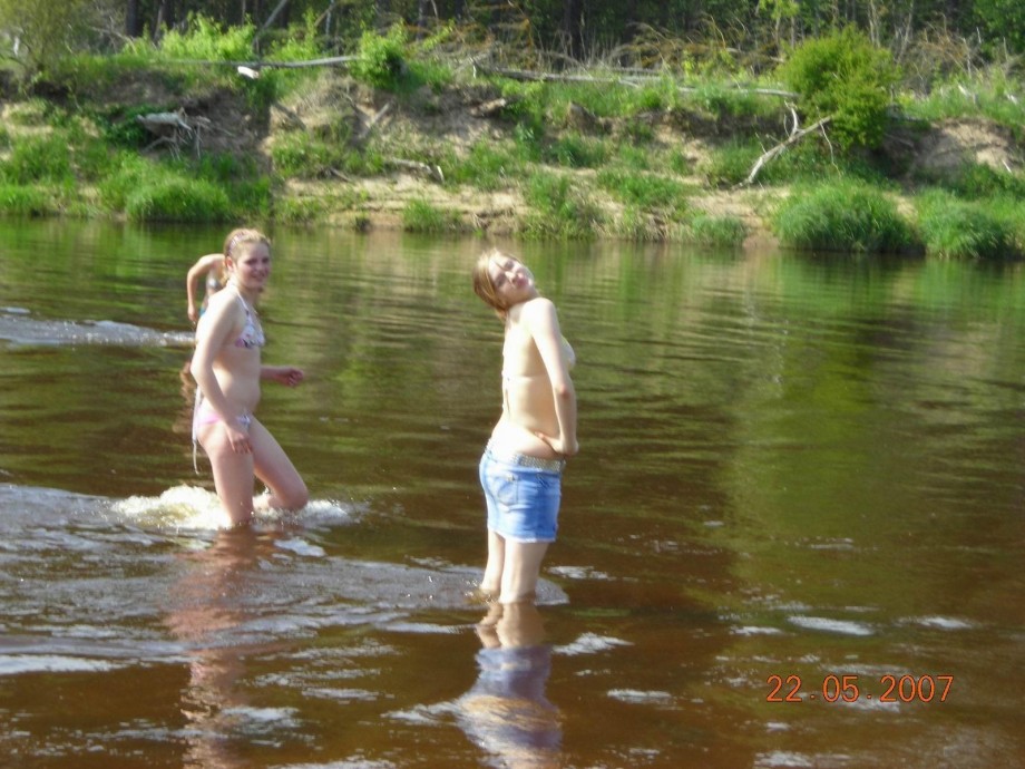 3 teens on a lake amateur set-89540