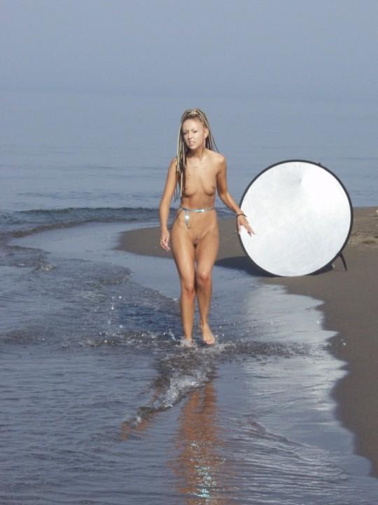 Charlotte naked on the beach -39793