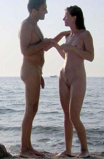 Nudist couples in public