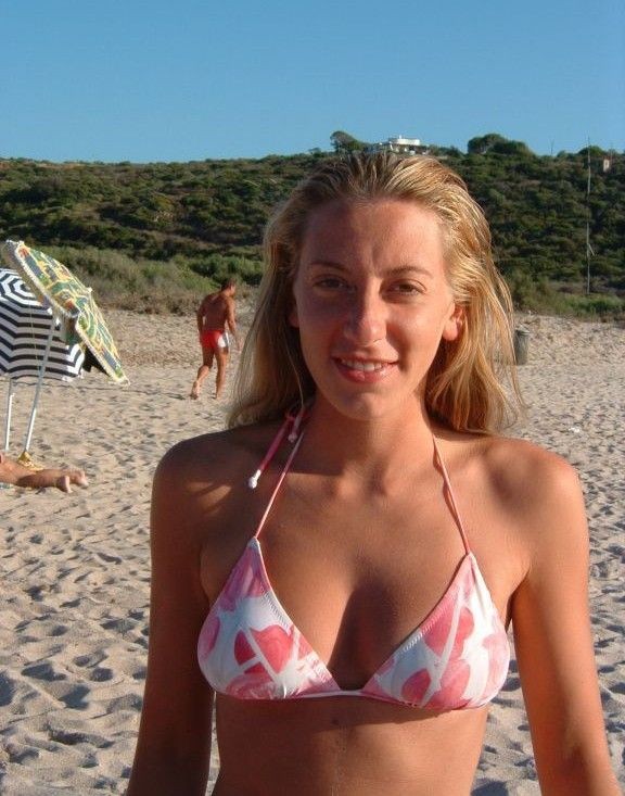 Nice blonde girl in holidays