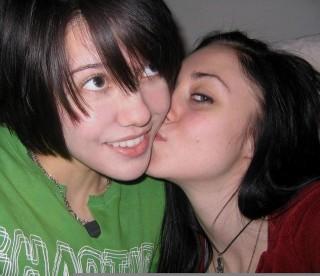 Cute college teen girls having some fun 