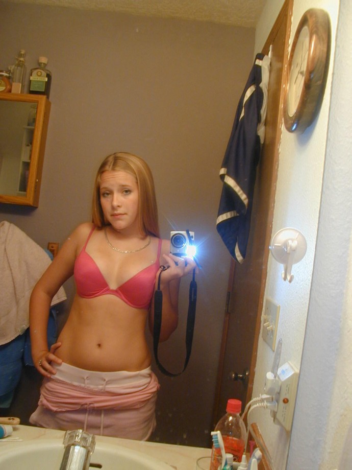 Selfshots of young girl