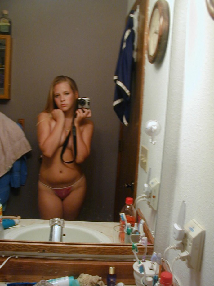 Selfshots of young girl