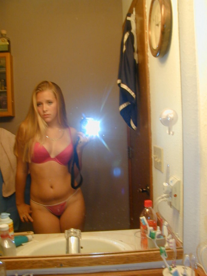 Selfshots of young girl