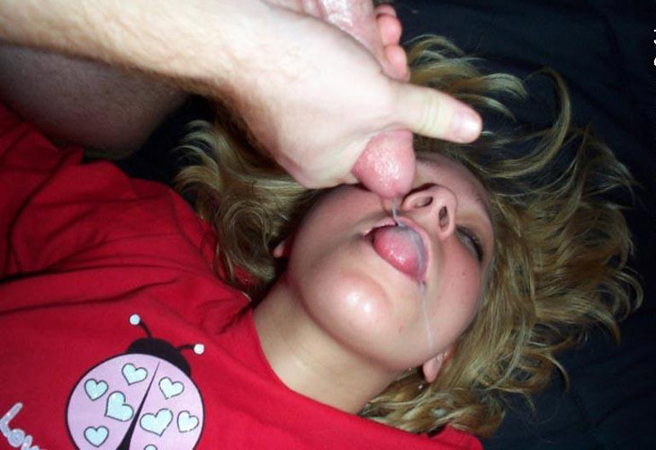 Amateurs girl loves cum shots on her face 02