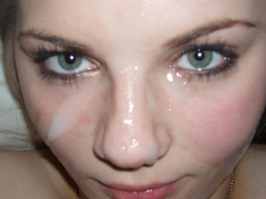 Green-eyed amateur takes a load 
