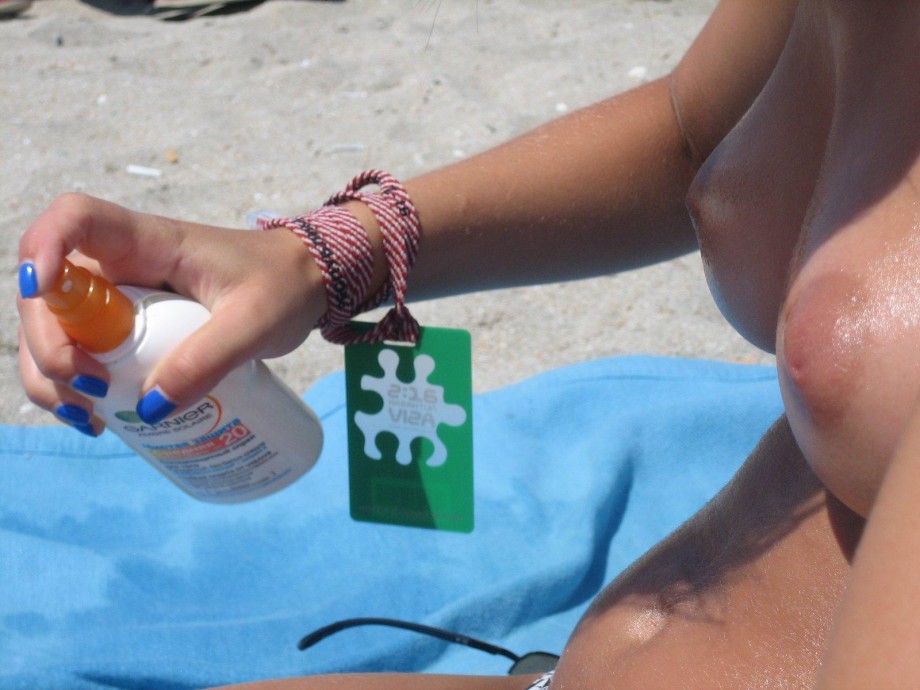 My young wife at the beach 