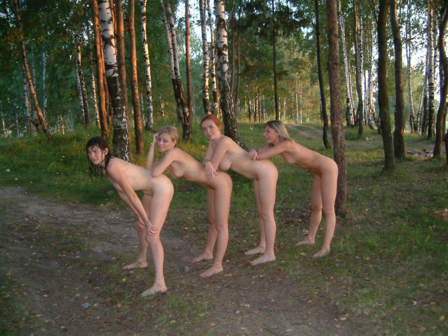 4 russians teens naked in the forest 20 