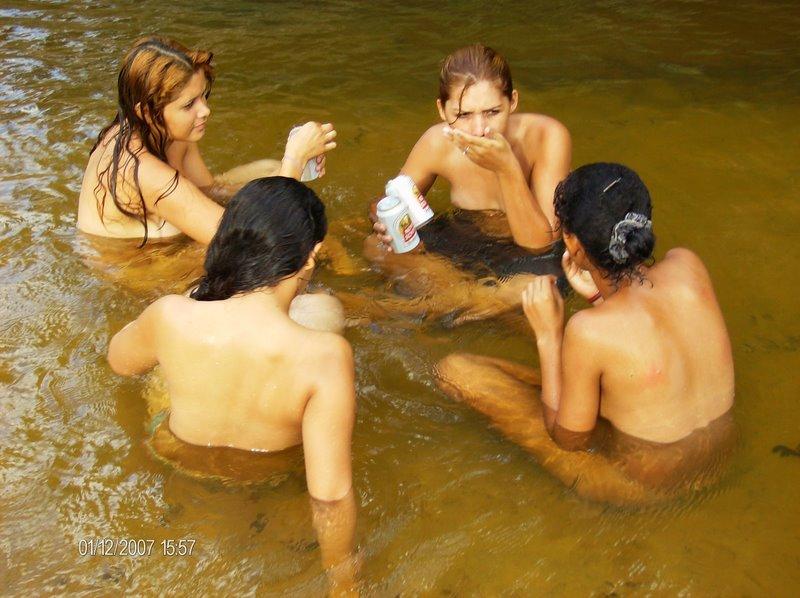 Brazilian girls by river