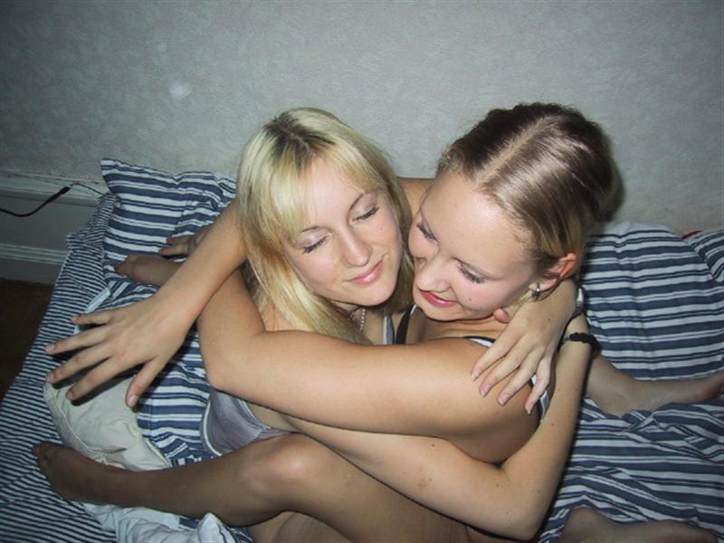 Amateur set - 2 lesbian girls with 1 boy - nice