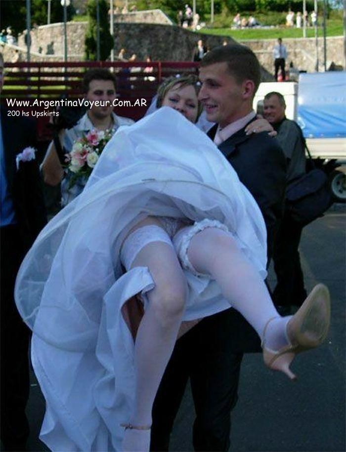 Wedding upskirt