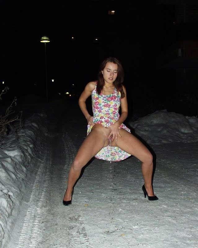 Snow bunnies at night 