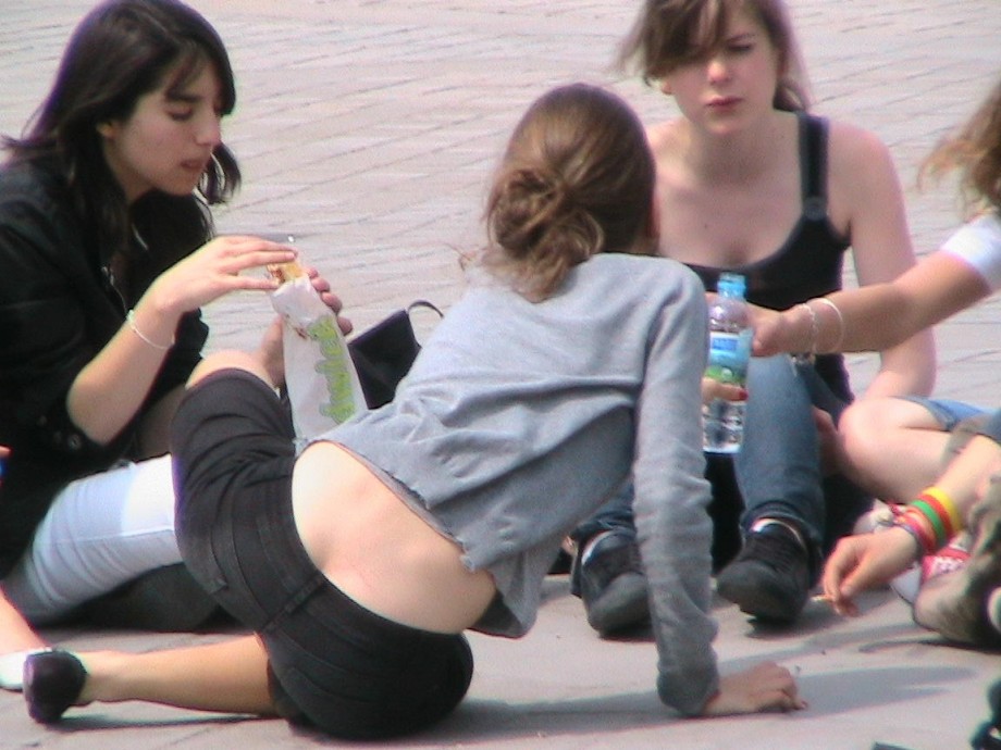 Candid voyeur teens outdoor street pics