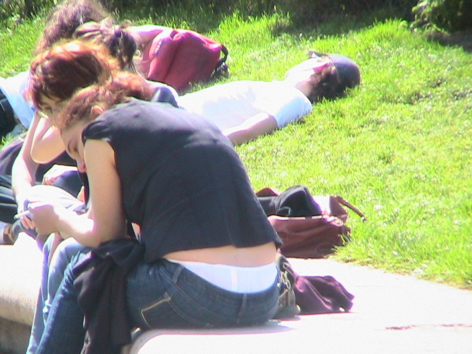 Candid voyeur teens outdoor street pics