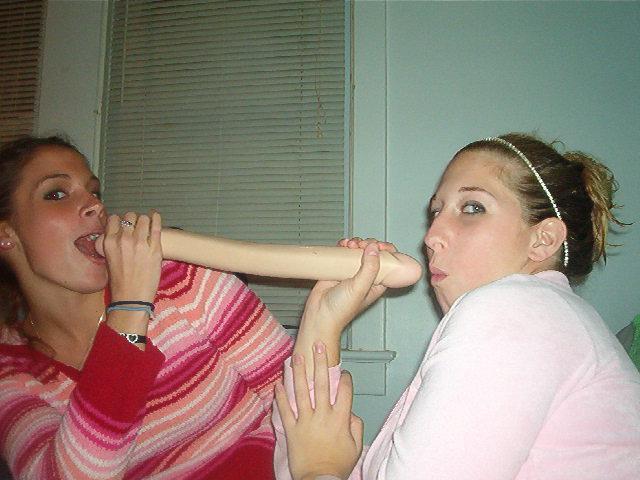 Amateur girls showing off their toys 