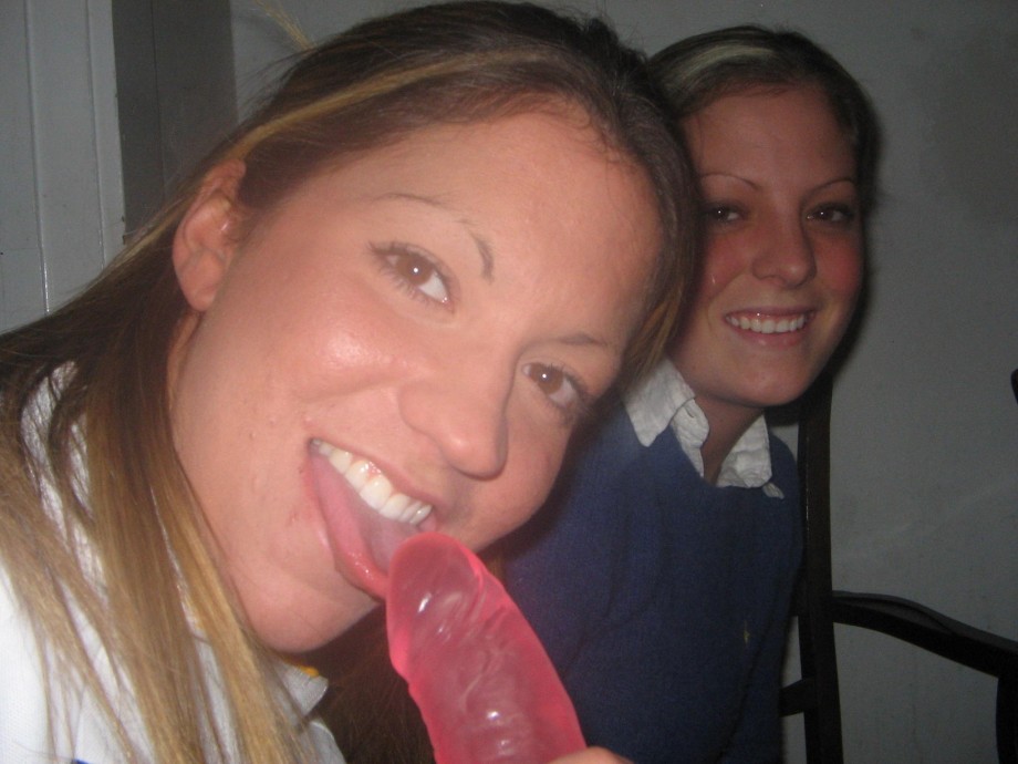 Amateur girls showing off their toys 