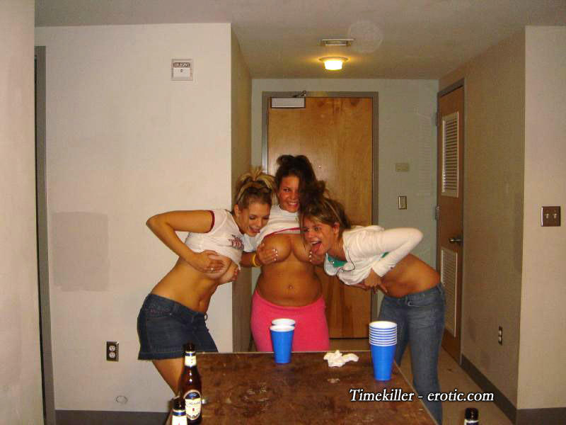 Drunk girls at wild homemade party