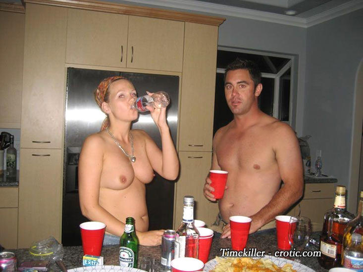 Drunk girls at wild homemade party