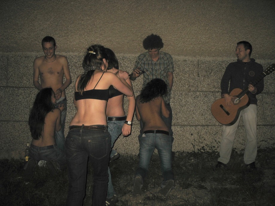 College outdoor party