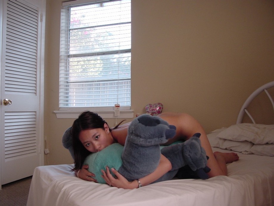 Hot asian teen fucking stuffed animal 