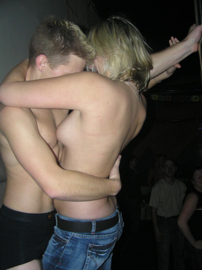 Hot teens stripping in the dance club 1 