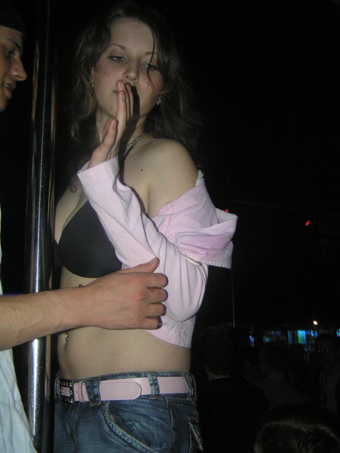 Hot teens stripping in the dance club 1 