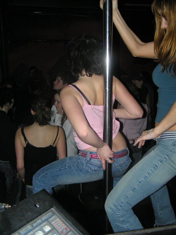 Hot teens stripping in the dance club 2 