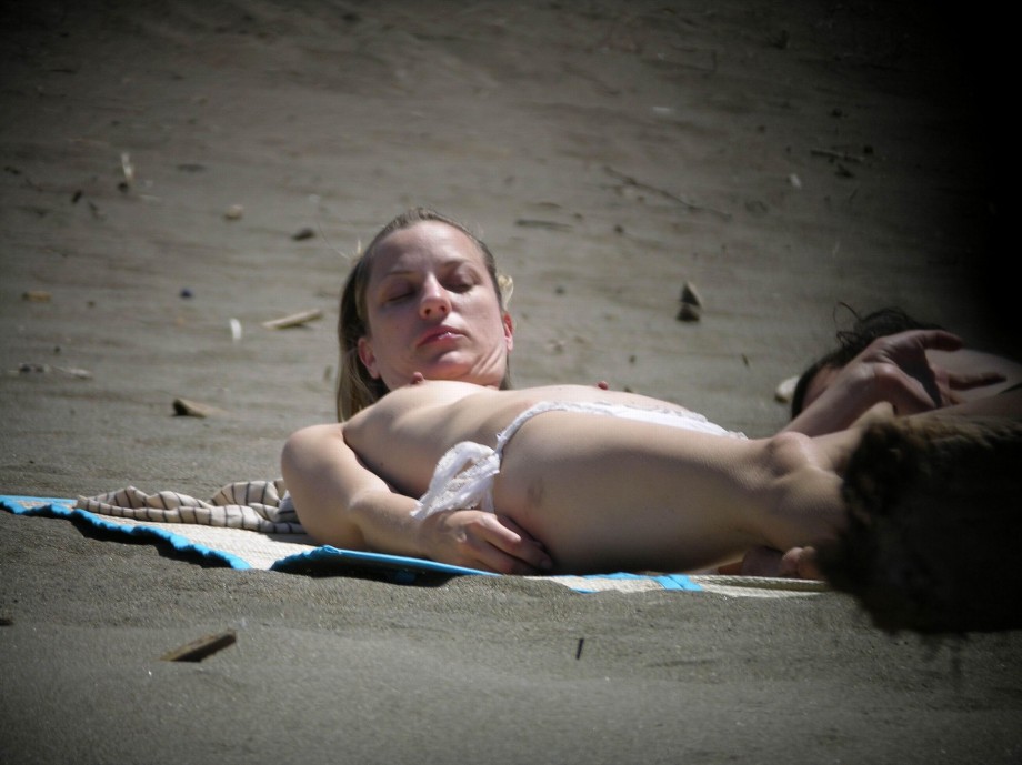 Voyeur nudist beach close up