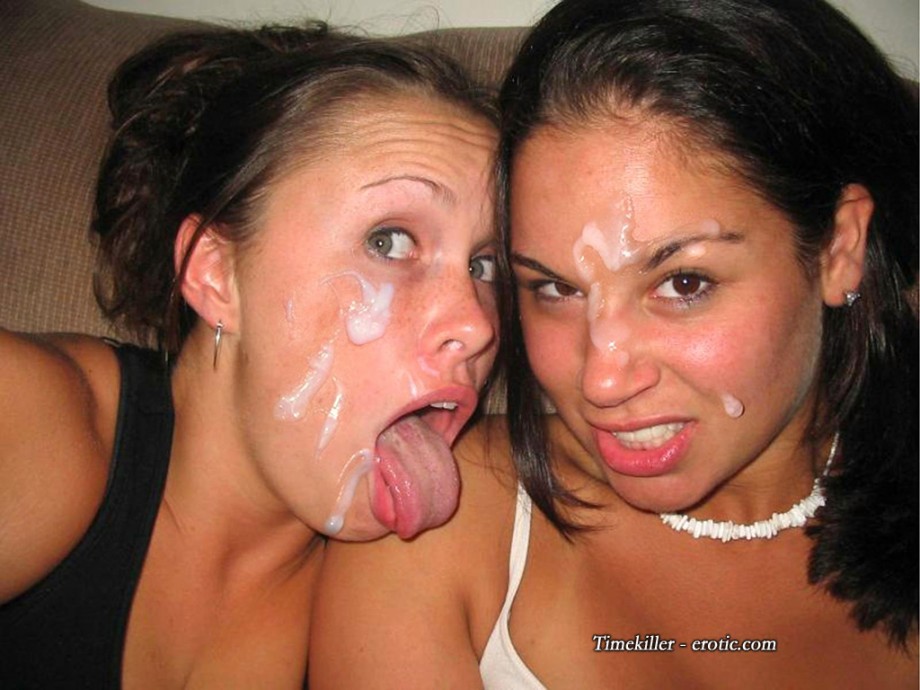Amateurs girl loves cum shots on her face 04