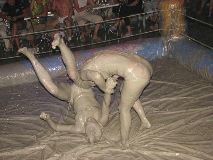 Mudwrestling girls