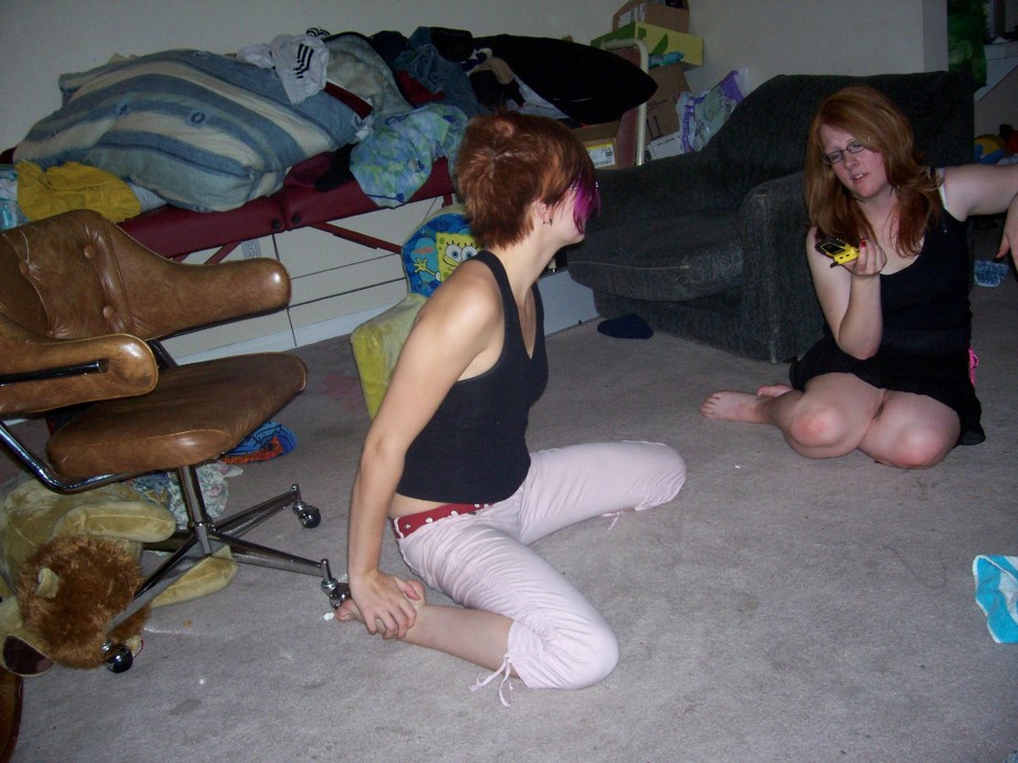 Tattooed chick at a private party 