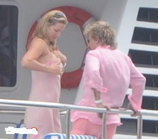 Celeb - rod stewart suckling his wife\\\'s nipples