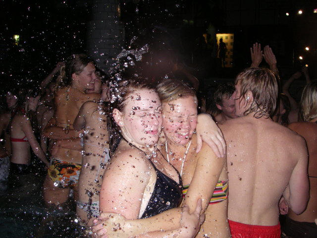 College initiations: wet games. part 1. 