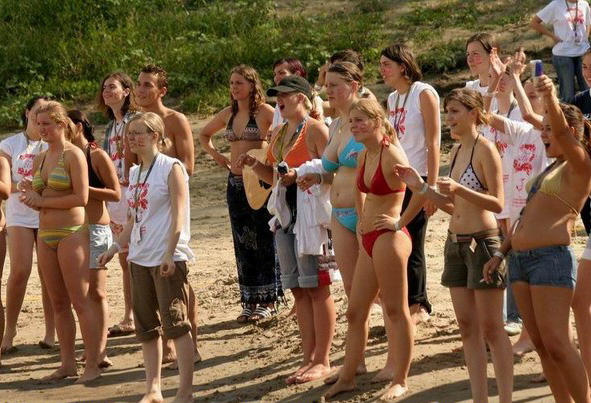 College initiations: wet games. part 2. 