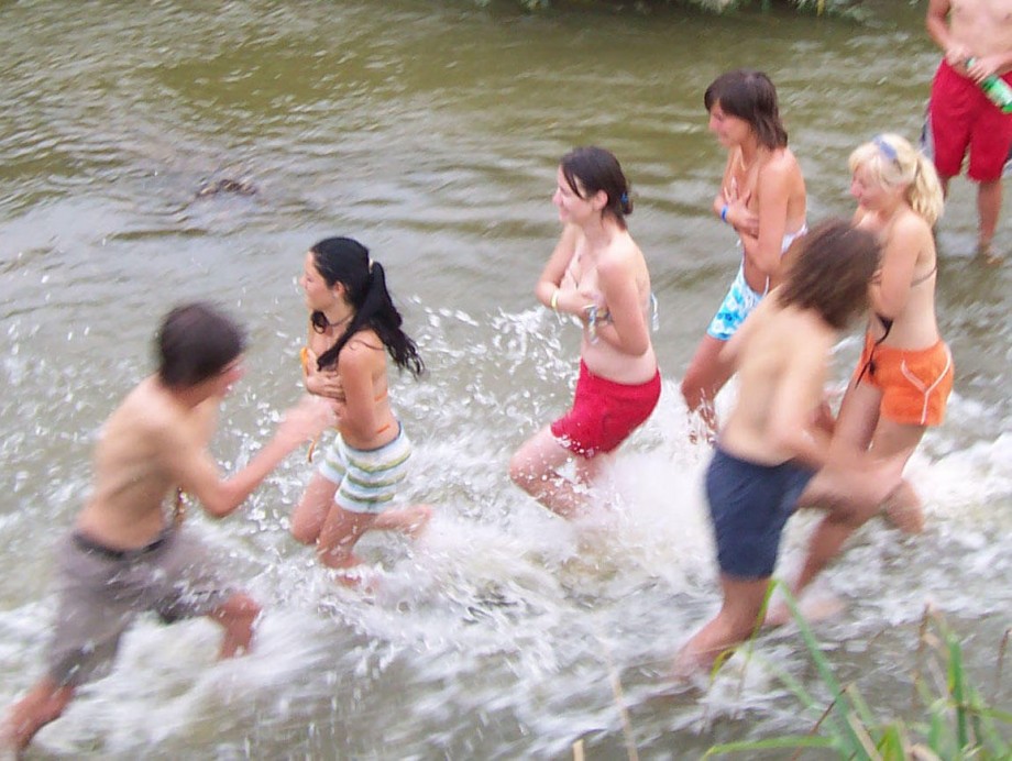 College initiations: wet games. part 3. 