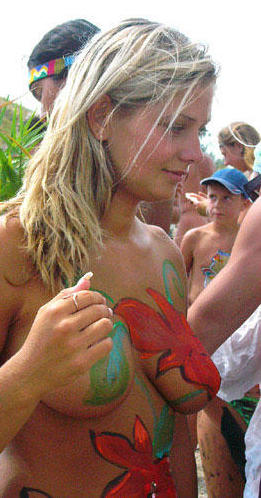 Amateurs: body painted girls. part 7. 