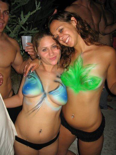 Amateurs: body painted girls. part 7. 