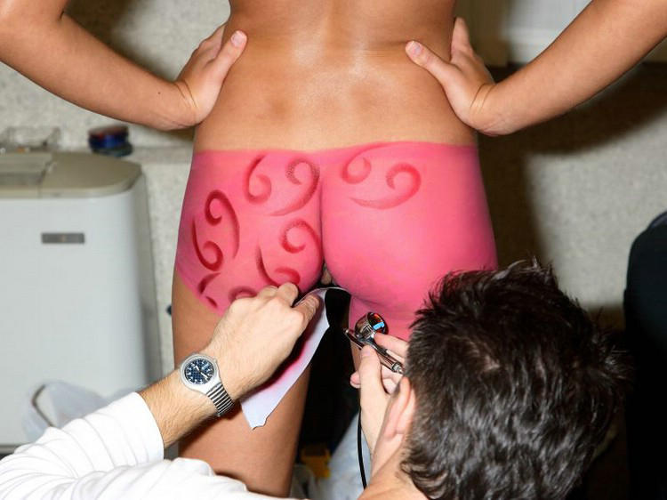 Amateurs: body painted girls. part 7. 