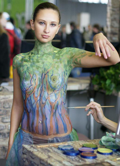 Amateurs: body painted girls. part 7. 