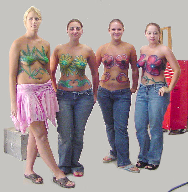 Amateurs: body painted girls. part 7. 