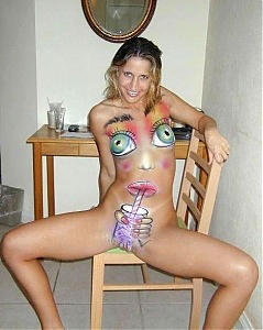 Amateurs: body painted girls. part 7. 