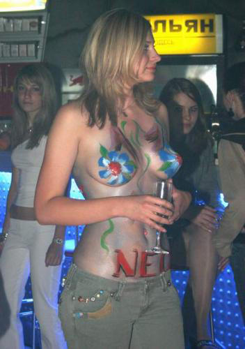 Amateurs: body painted girls. part 7. 